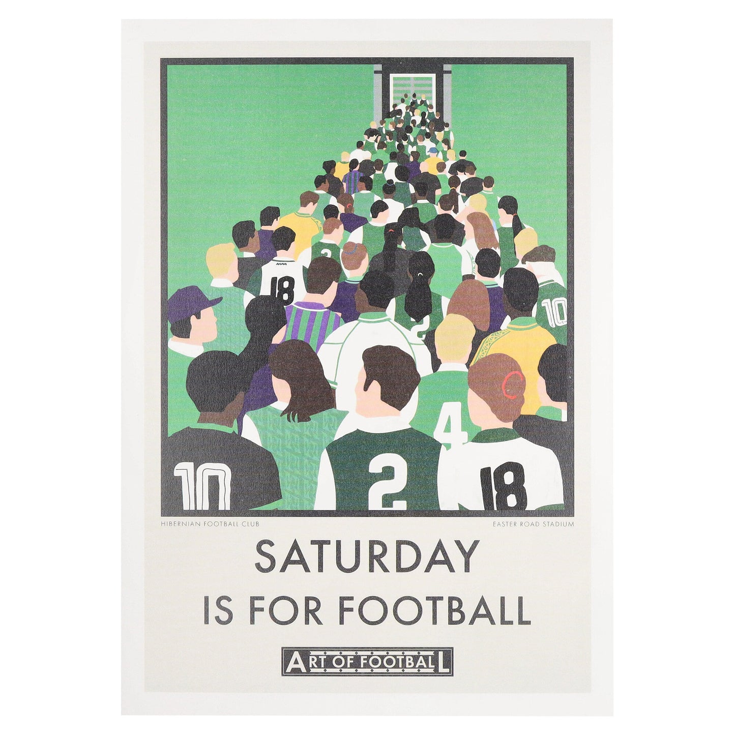 Hibernian x AOF Saturday Is For Football Print - A4