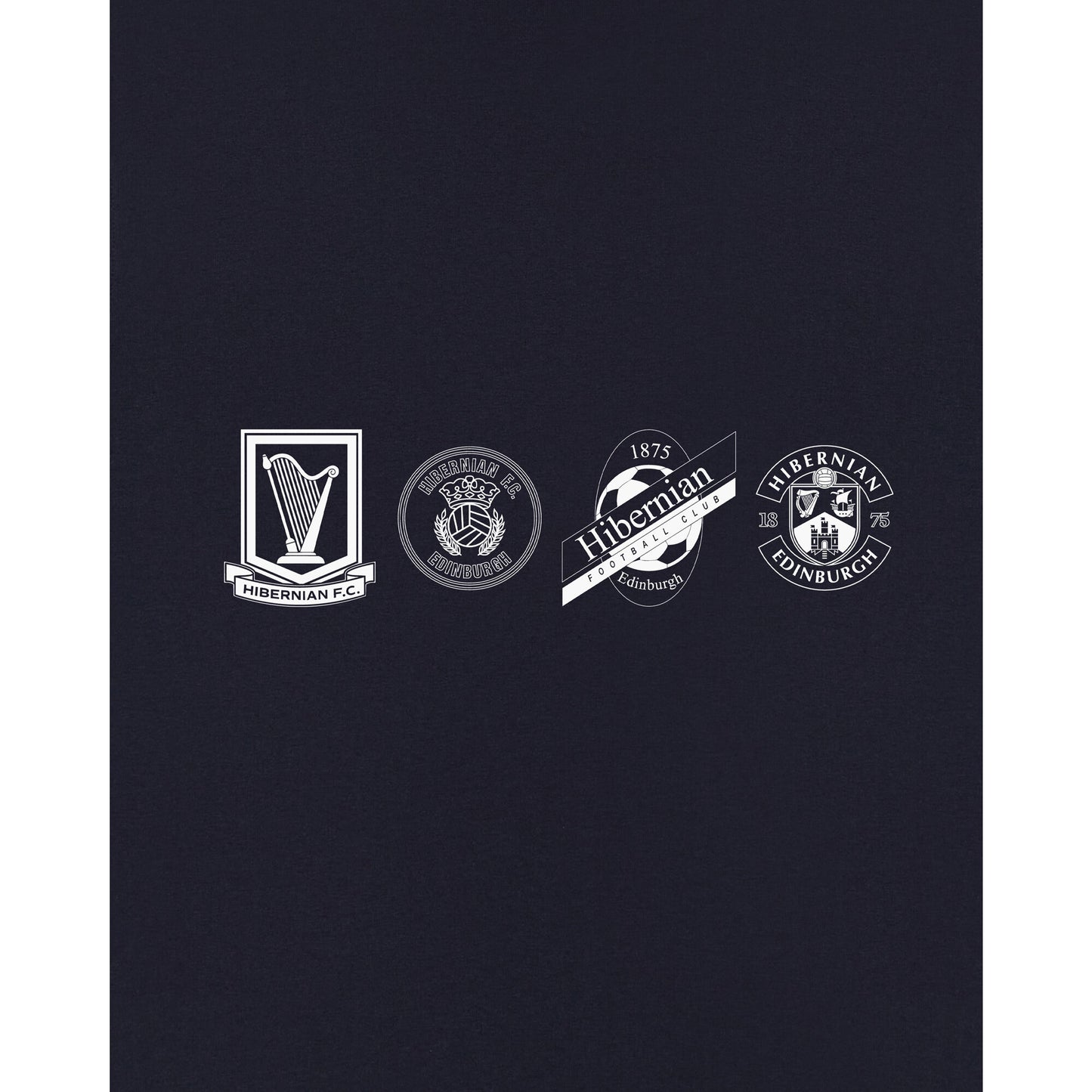 Hibernian x AOF History of Crests T-Shirt - Navy - Unisex