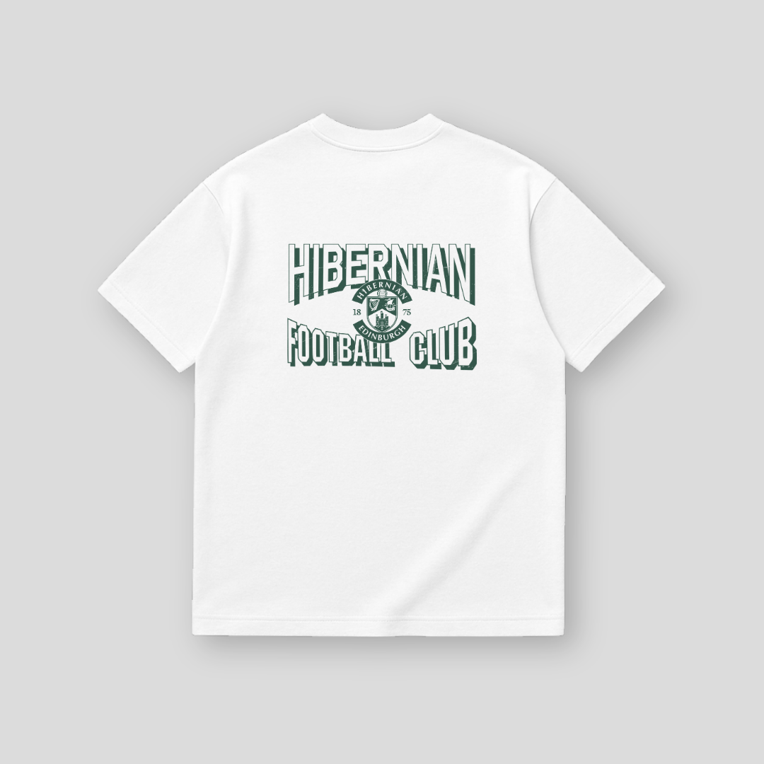 Hibernian Varsity T-Shirt - White - Adults