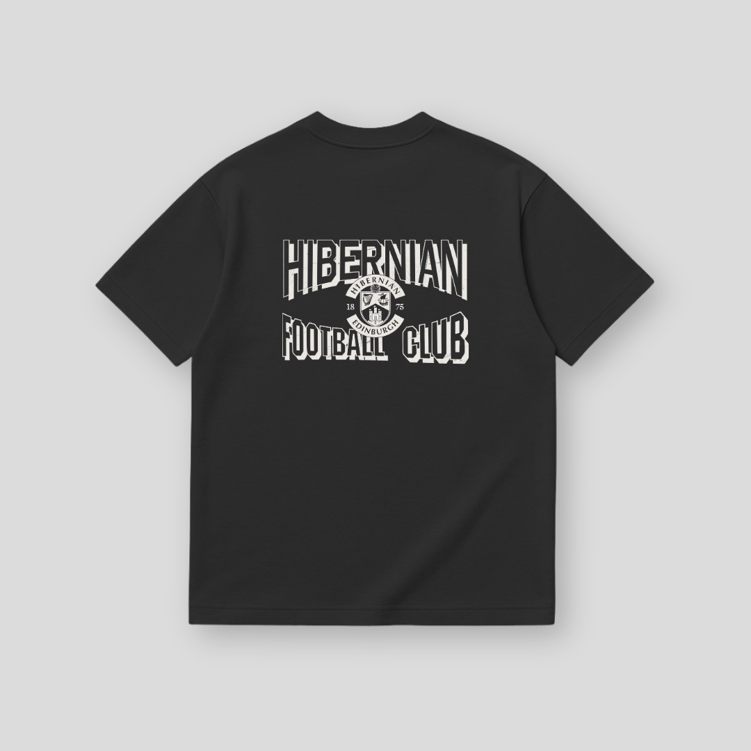 Hibernian Varsity T-Shirt - Black - Adults