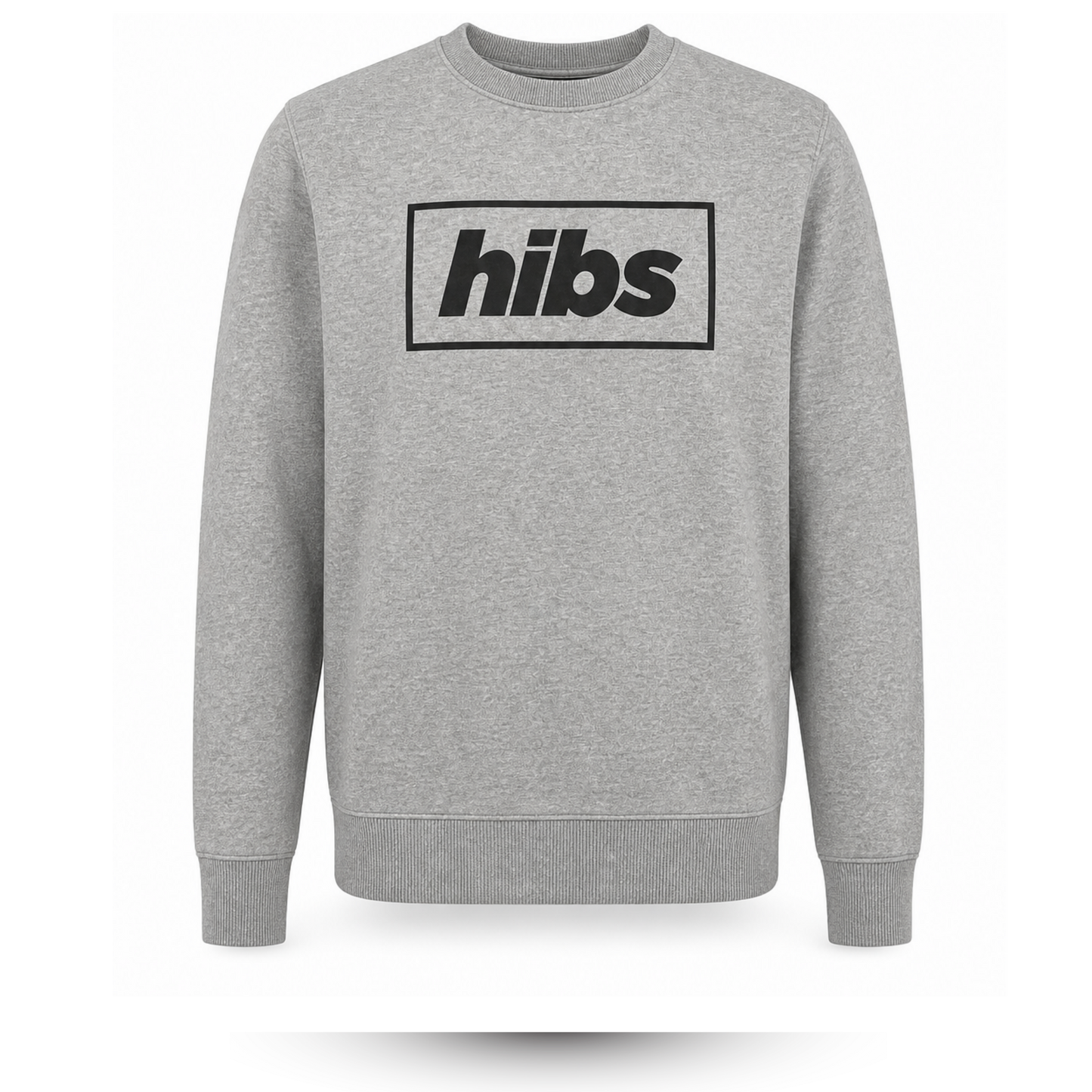 Hibernian Hibs Logo Sweatshirt - Grey Marl - Mens