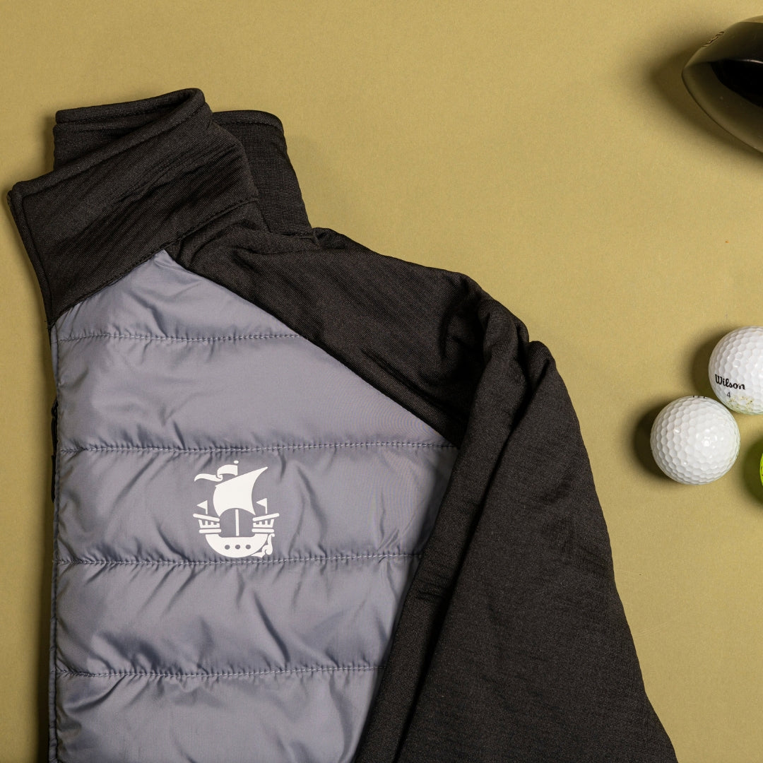 Hibernian Golf Jacket - Grey/Black - Adults