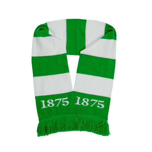 Hibernian 1875 Bar Scarf - Green/White - Unisex