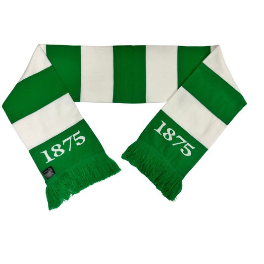 Hibernian 1875 Bar Scarf - Green/White - Unisex