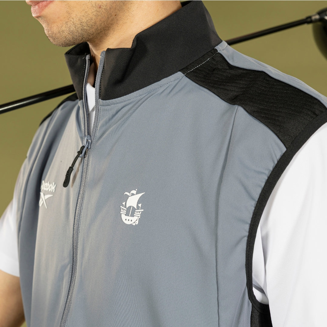 Hibernian Golf Lightweight Gilet - Grey/Black - Adults