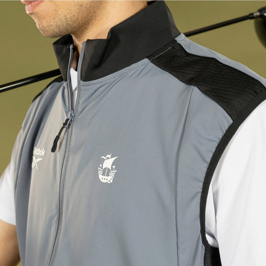 Hibernian Golf Lightweight Gilet - Grey/Black - Adults