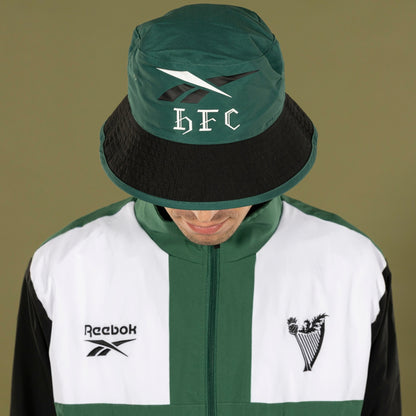 Hibernian Reversible Bucket Hat - Green/Black/White - Adults
