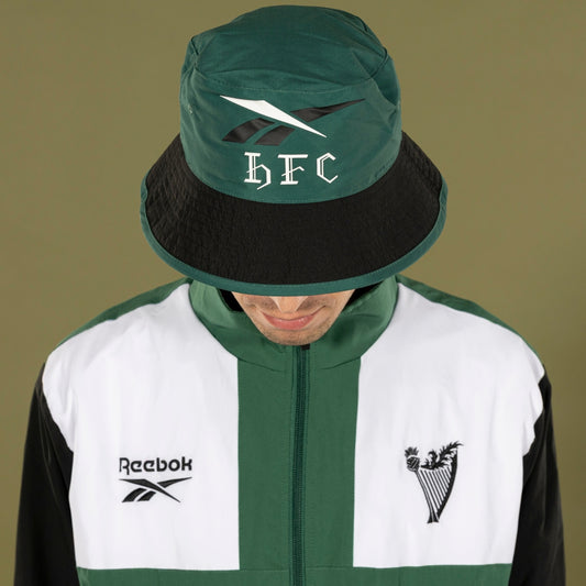 Hibernian Reversible Bucket Hat - Green/Black/White - Adults