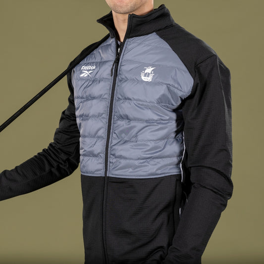 Hibernian Golf Jacket - Grey/Black - Adults