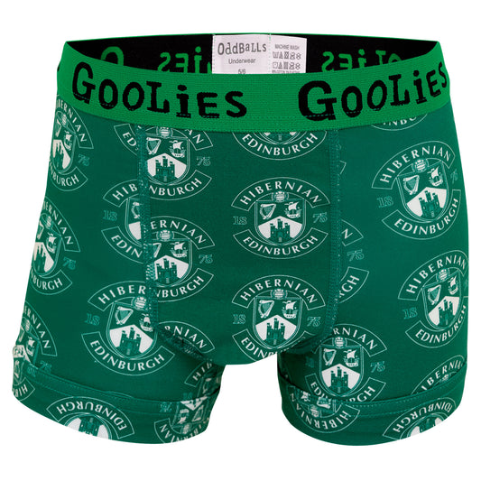 Hibernian Oddballs Crest Boxer Shorts - Green - Mens