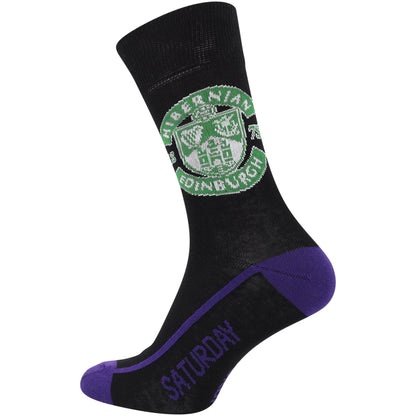 Hibernian 7 Days A Week Socks - Black - Adults