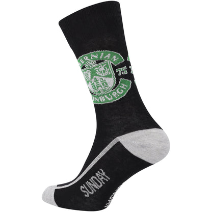 Hibernian 7 Days A Week Socks - Black - Adults