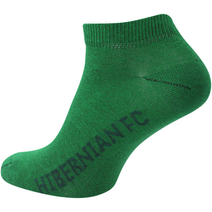 Hibernian 3 Pack Trainers Socks - Green/White - Adults