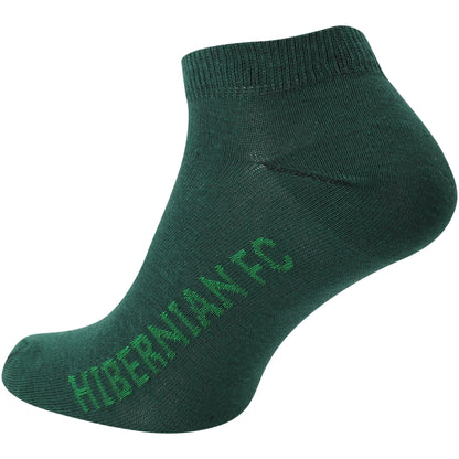 Hibernian 3 Pack Trainers Socks - Green/White - Adults