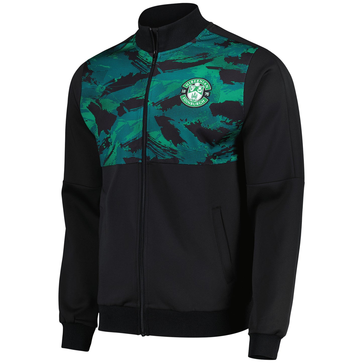 Hibernian Camo Track Jacket - Black - Mens