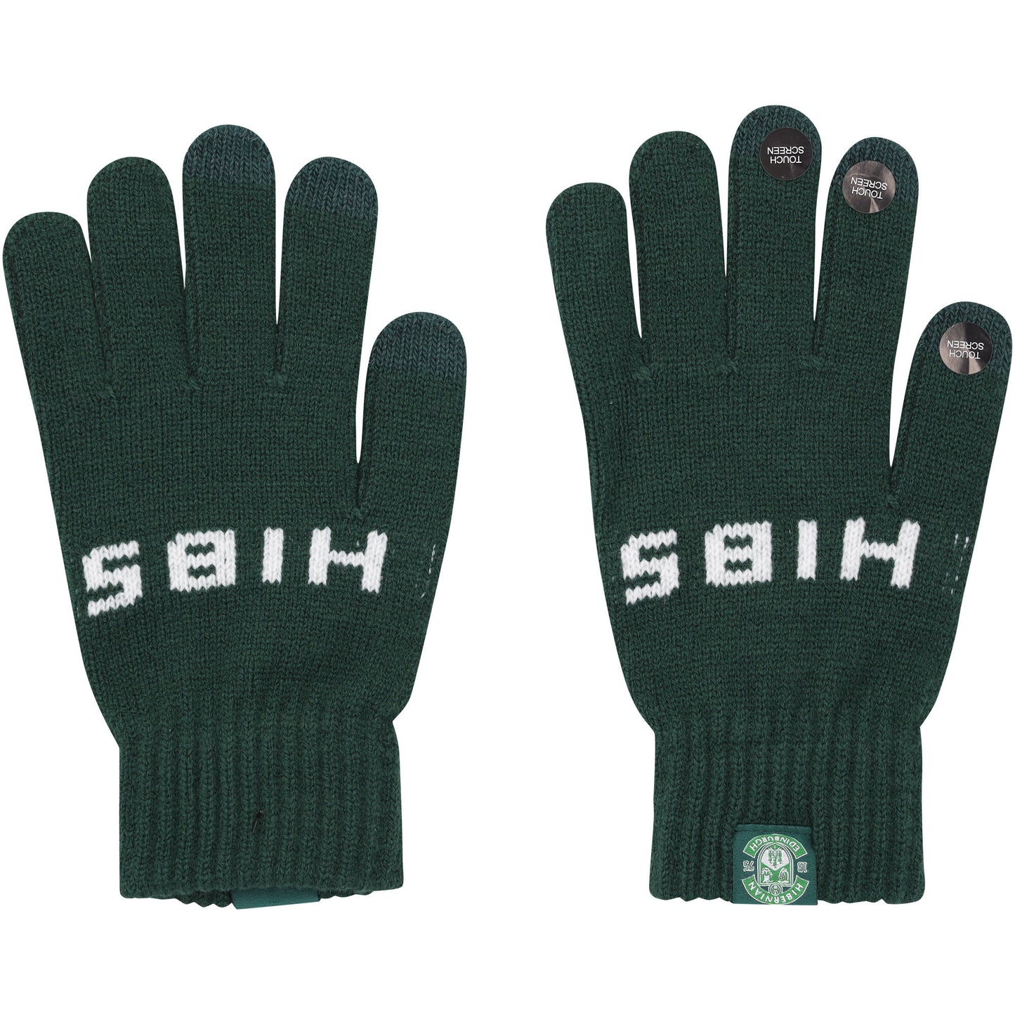 Hibernian Touchscreen Gloves - Bottle Green - Adults