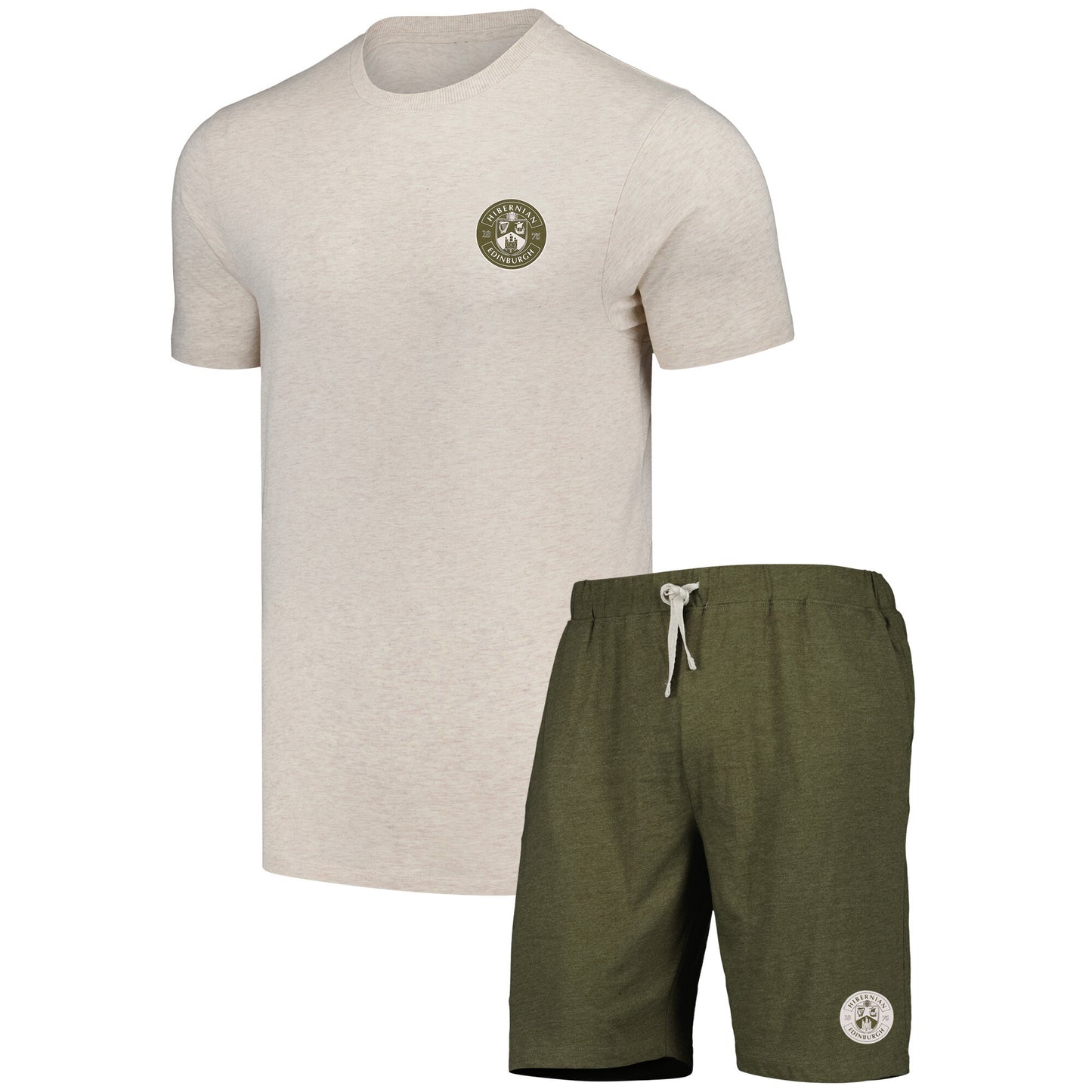 Hibernian Short Pyjamas - Beige/Khaki - Mens