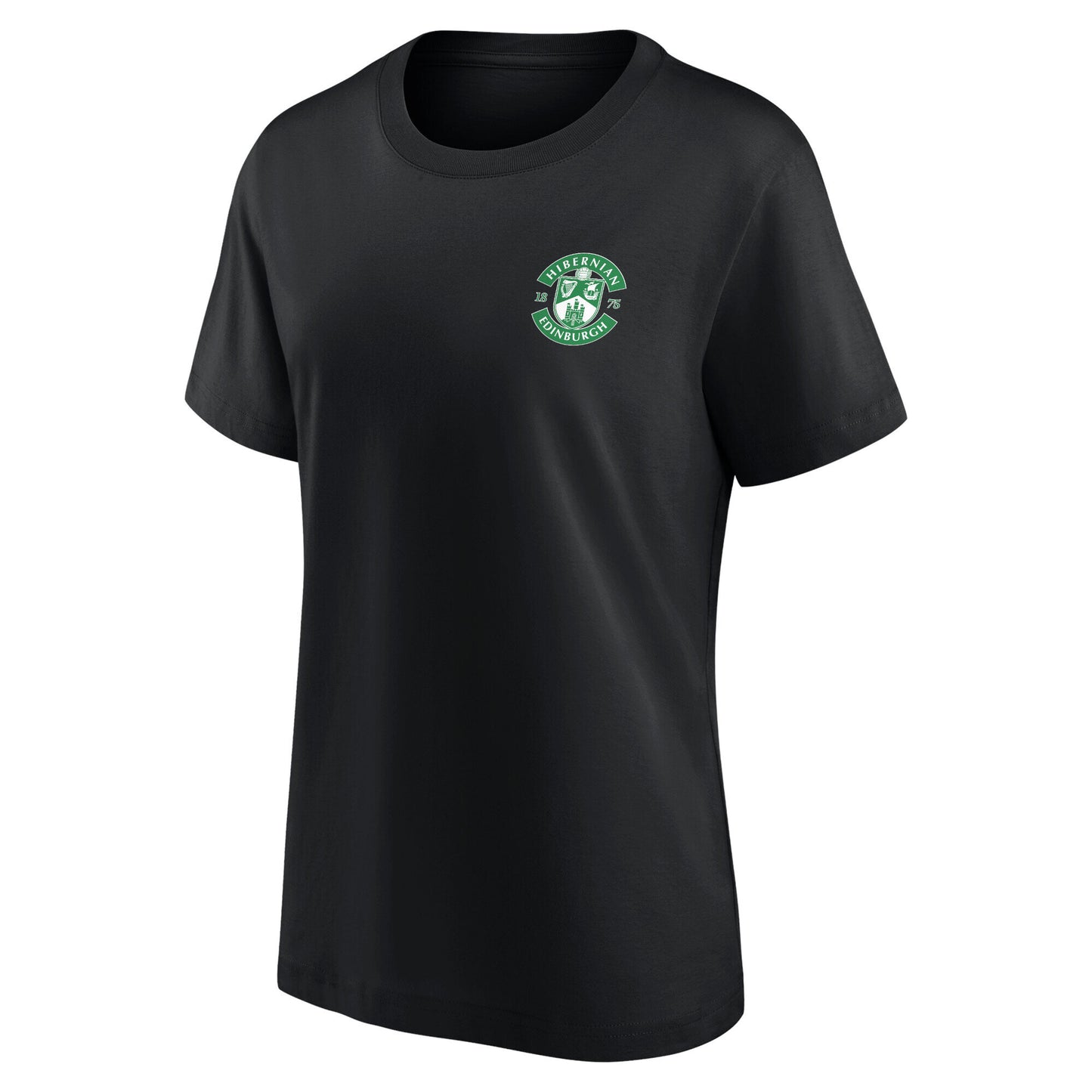 Hibernian Small Crest T-Shirt - Black - Womens