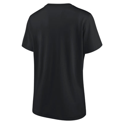 Hibernian Small Crest T-Shirt - Black - Womens