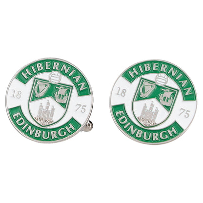 Hibernian Full Colour Crest Cufflinks
