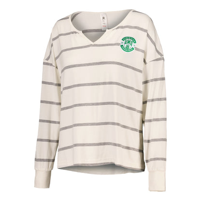 Hibernian Long Striped Pyjamas - White - Womens