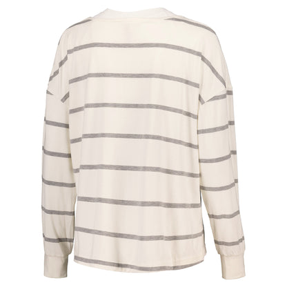 Hibernian Long Striped Pyjamas - White - Womens