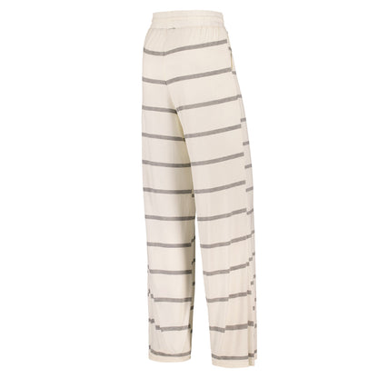 Hibernian Long Striped Pyjamas - White - Womens