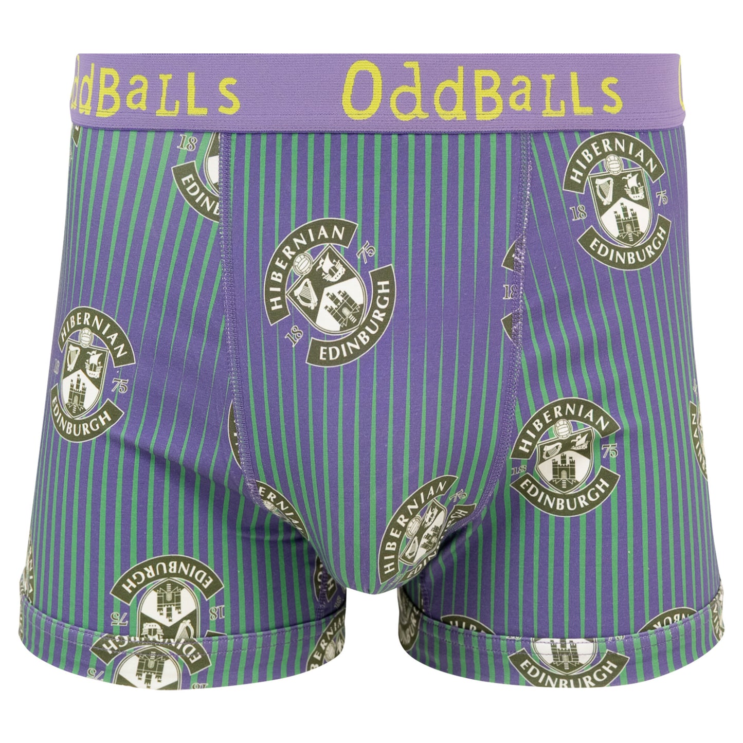 Hibernian Oddballs Retro Boxer Shorts - Green/Purple - Mens