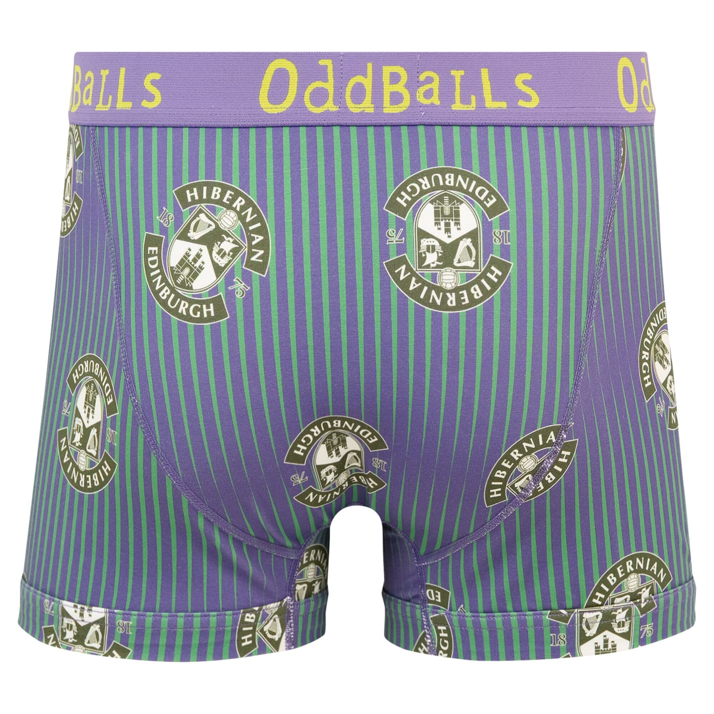 Hibernian Oddballs Retro Boxer Shorts - Green/Purple - Mens