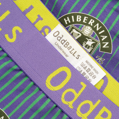 Hibernian Oddballs Retro Boxer Shorts - Green/Purple - Mens