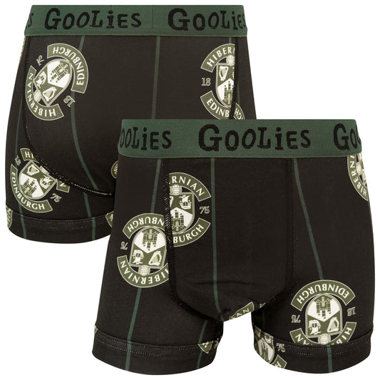 Hibernian Oddballs Third Boxer Shorts - Black - Kids