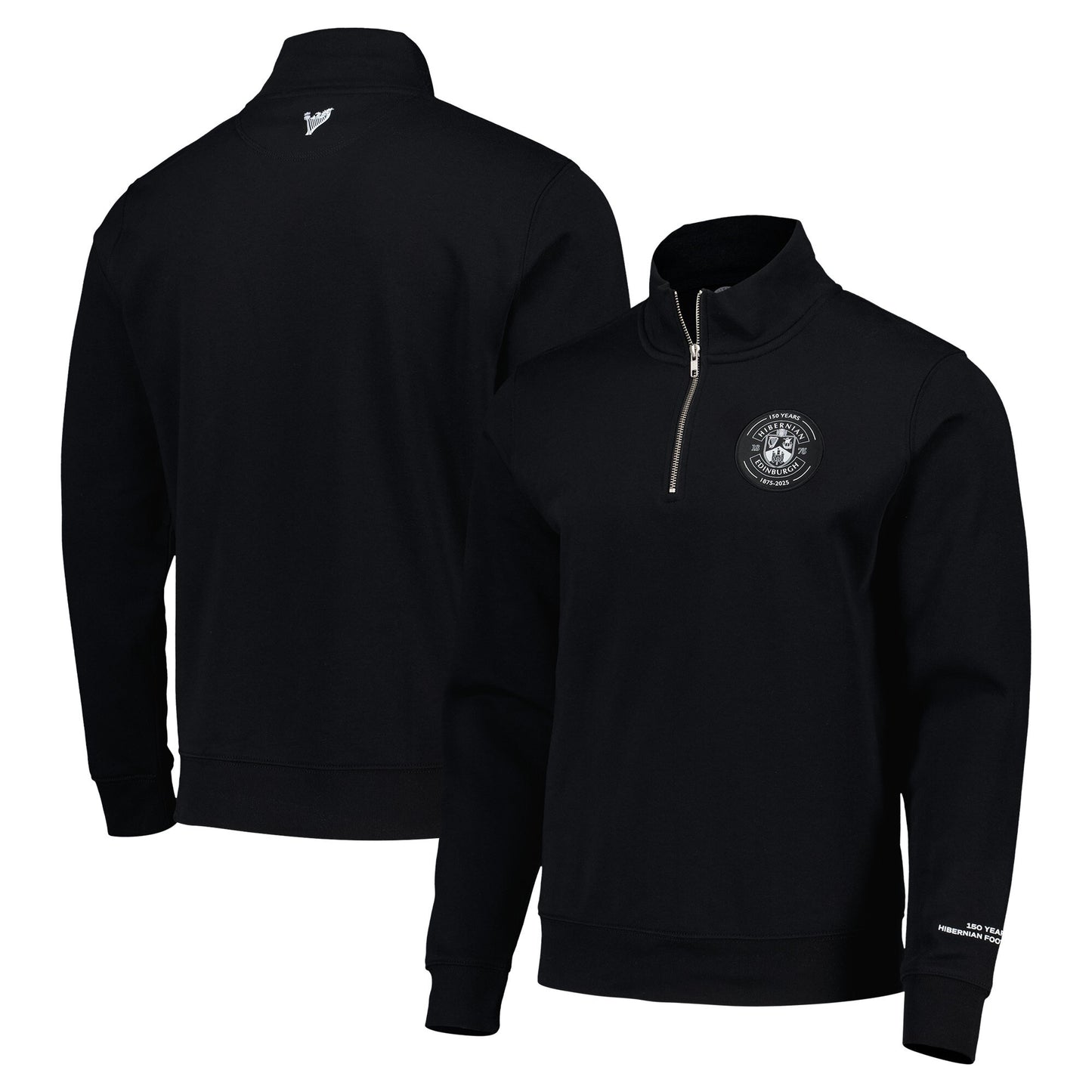 150 Years of Hibernian 1/2 Zip Sweater - Black - Unisex