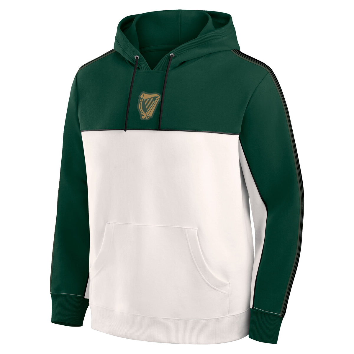 Hibernian Retro Overhead Hoodie - Dark Green - Mens