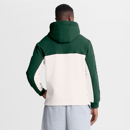 Hibernian Retro Overhead Hoodie - Dark Green - Mens