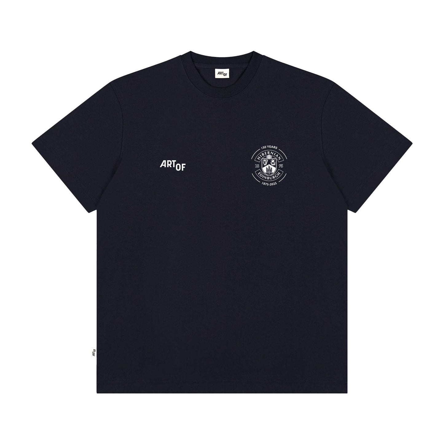 Hibernian x AOF History of Crests T-Shirt - Navy - Unisex