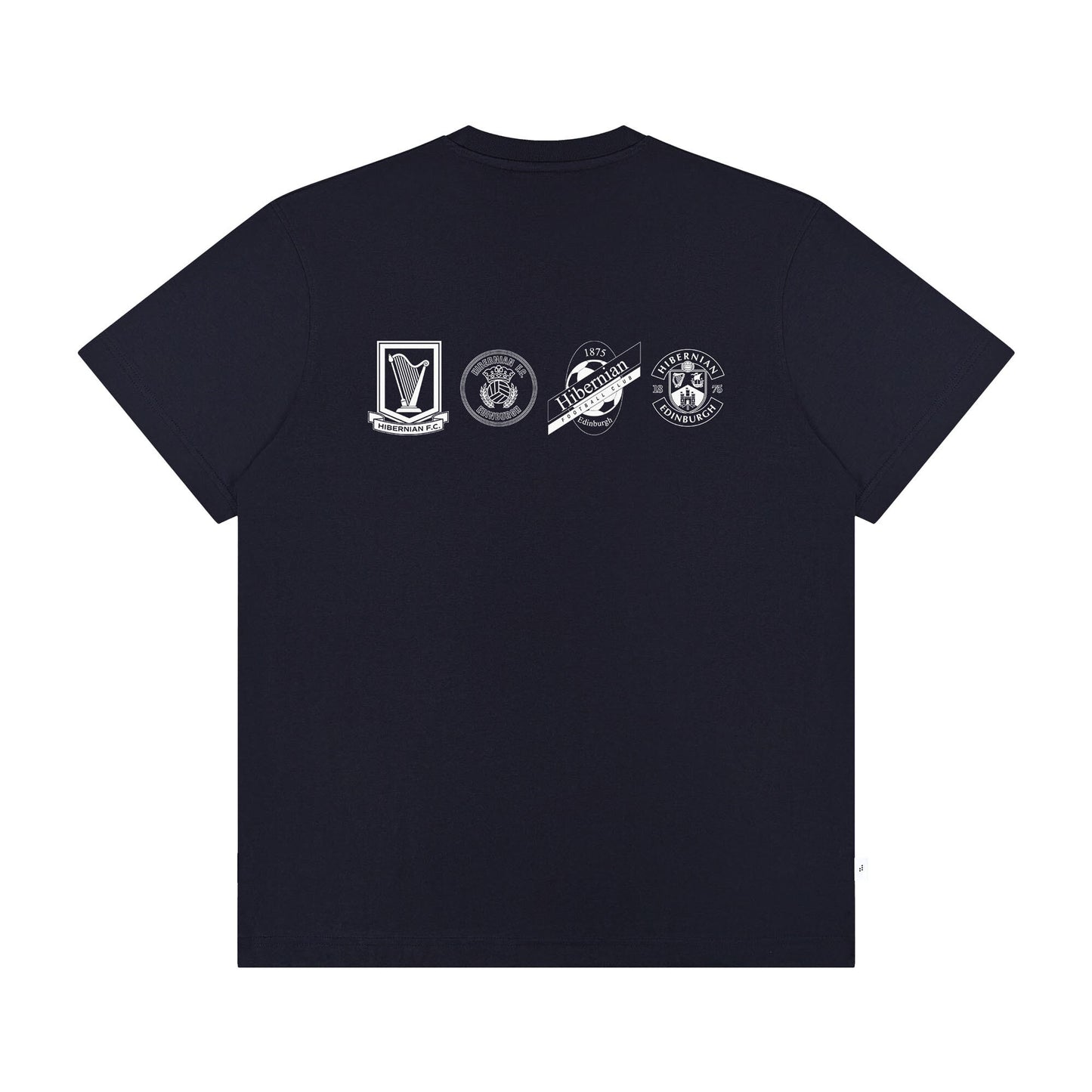Hibernian x AOF History of Crests T-Shirt - Navy - Unisex