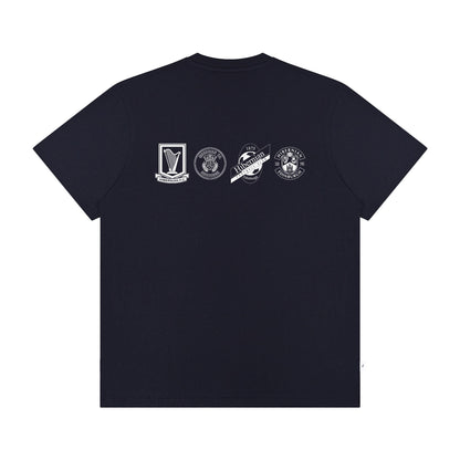 Hibernian x AOF History of Crests T-Shirt - Navy - Unisex