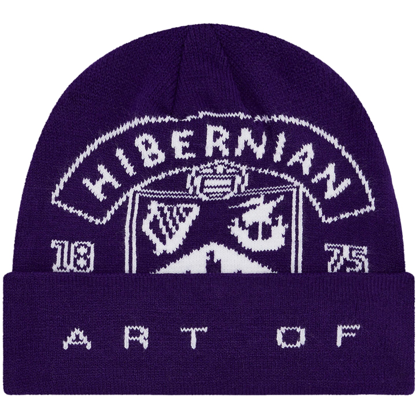 Hibernian x Art of Football Beanie Hat - Purple - Unisex