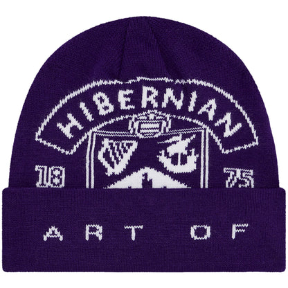 Hibernian x Art of Football Beanie Hat - Purple - Unisex
