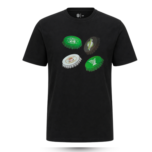 Hibernian Bottle Top T-Shirt - Black - Mens