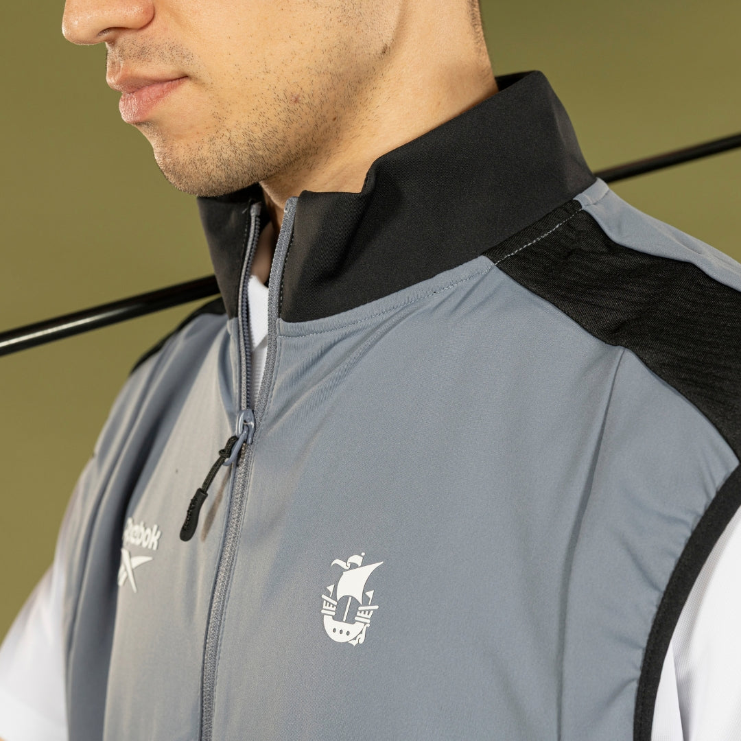 Hibernian Golf Lightweight Gilet - Grey/Black - Adults