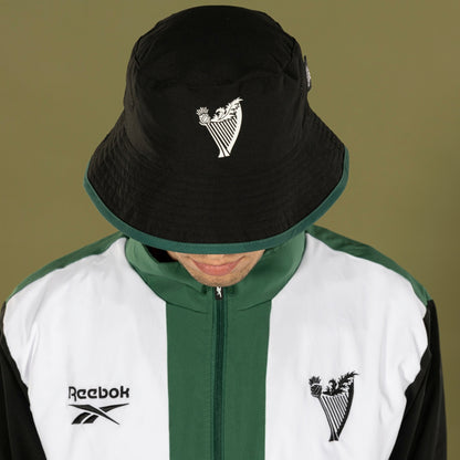 Hibernian Reversible Bucket Hat - Green/Black/White - Adults