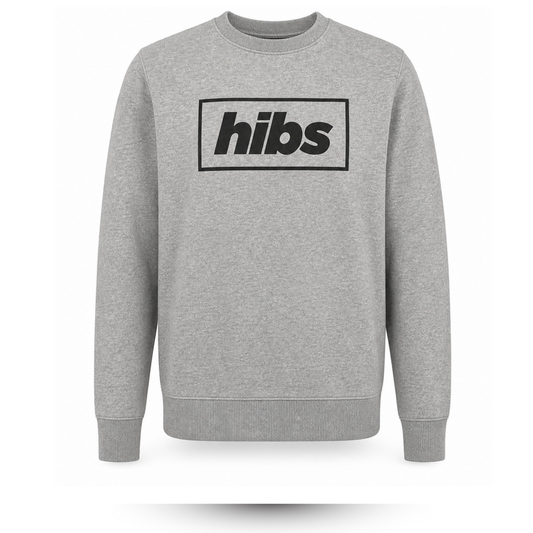 Hibernian Hibs Logo Sweatshirt - Grey Marl - Mens
