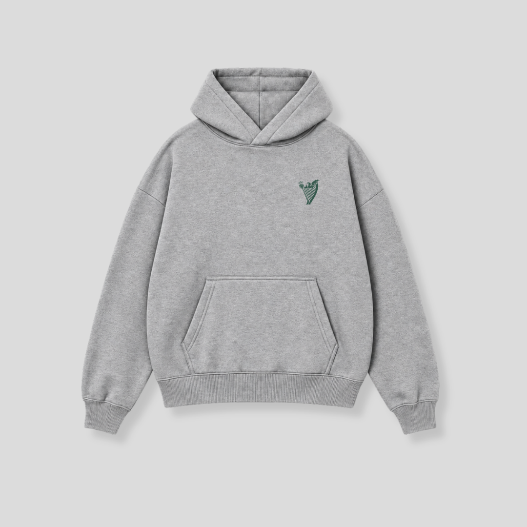 Hibernian Varsity Hoody - Heather Grey - Adults
