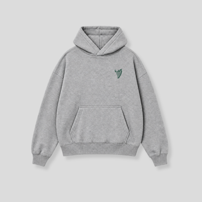 Hibernian Varsity Hoody - Heather Grey - Adults