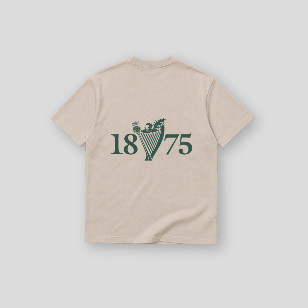 Hibernian 1875 T-Shirt - Stone - Adults