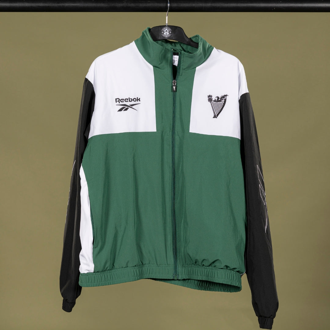 Hibernian x Reebok Classic Woven Jacket - Green/Black/White - Adults