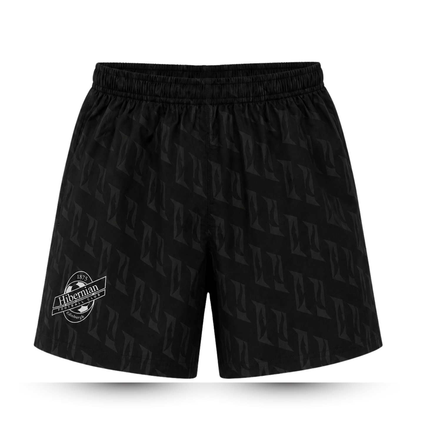 Hibernian Swim Short with Satellite Logo - Black - Mens
