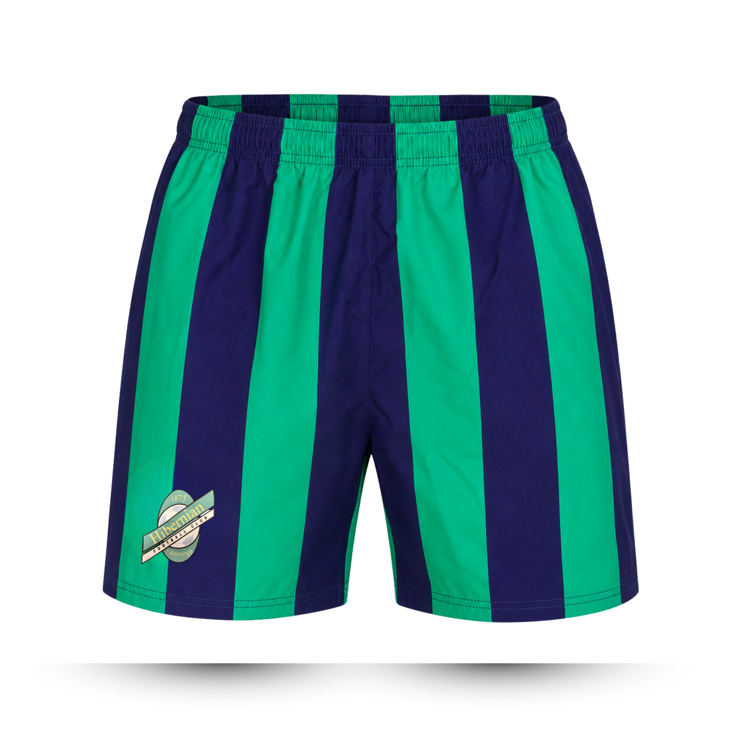 Hibernian Swim Short with Two Tone Stripe - Green/Purple - Mens
