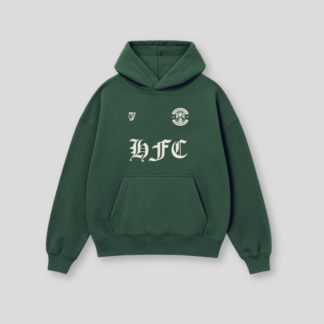 Hibernian HFC Hoody - Bottle Green - Adults